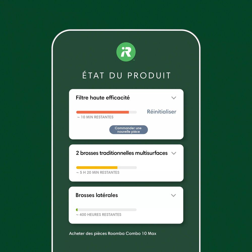 Application iRobot&nbsp;Home pour surveiller l&rsquo;&eacute;tat du robot
