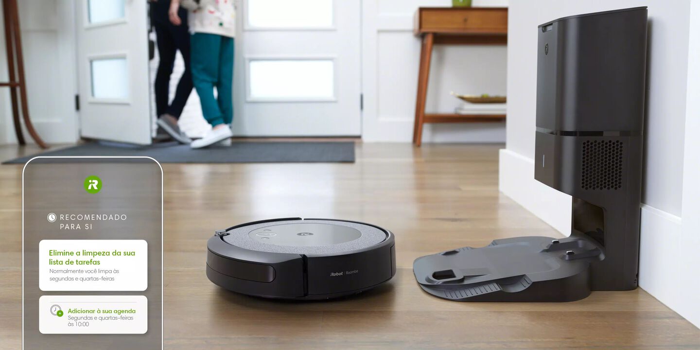 Robot Roomba com funcionalidade de agendamento no telemóvel