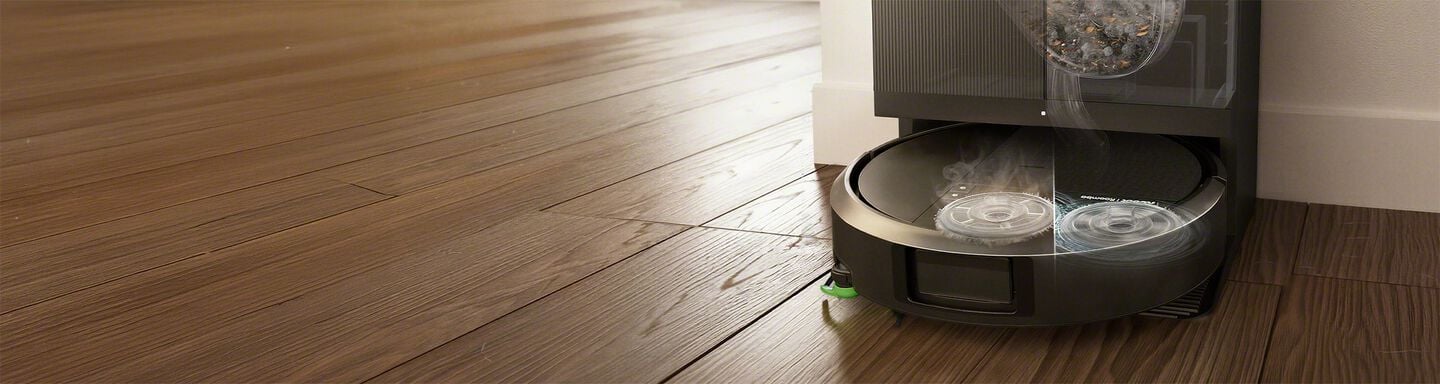 Einzigartige, gr&uuml;ndliche Reinigung von B&ouml;den und dem Roboter selbst.