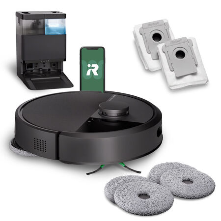 Roomba&reg; Plus 405 Combo-Roboter + AutoWash&trade; Dock&nbsp;&ndash; Schwarz + zus&auml;tzlich Zubeh&ouml;r