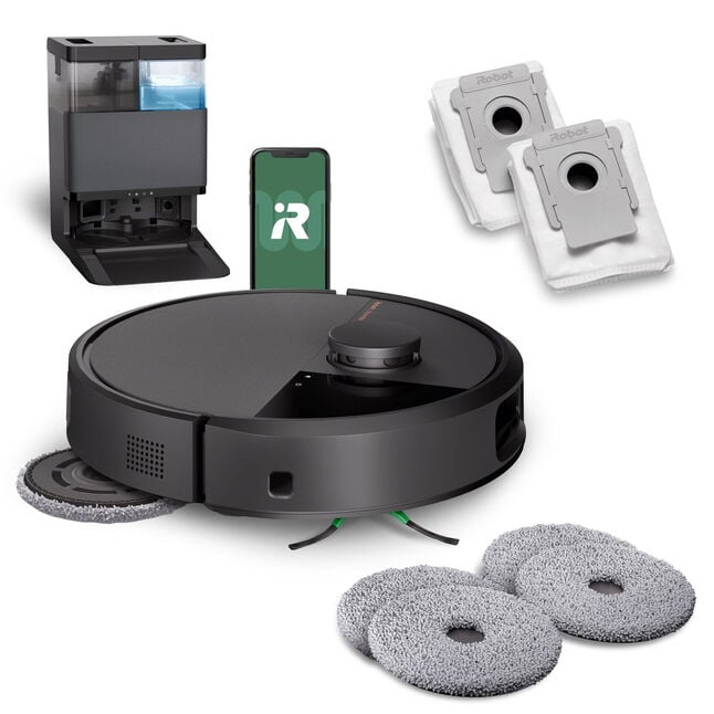 Robot Roomba® Plus 505 Combo con Base AutoWash™ - Negro + Accessorios extra